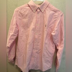 Polo Ralph Lauren Classic Embroidered Pony Oxford Shirt PINK Boys Sz 14 *READ